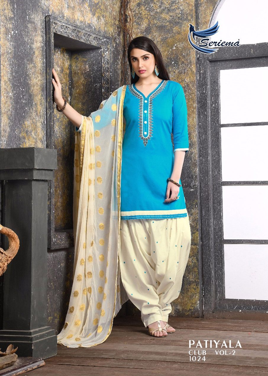 Seriema Designer Patiyala Club Vol-2 Silk Cotton Suits Seriema Designer Patiyala Club Vol-2 Silk Cotton Suits